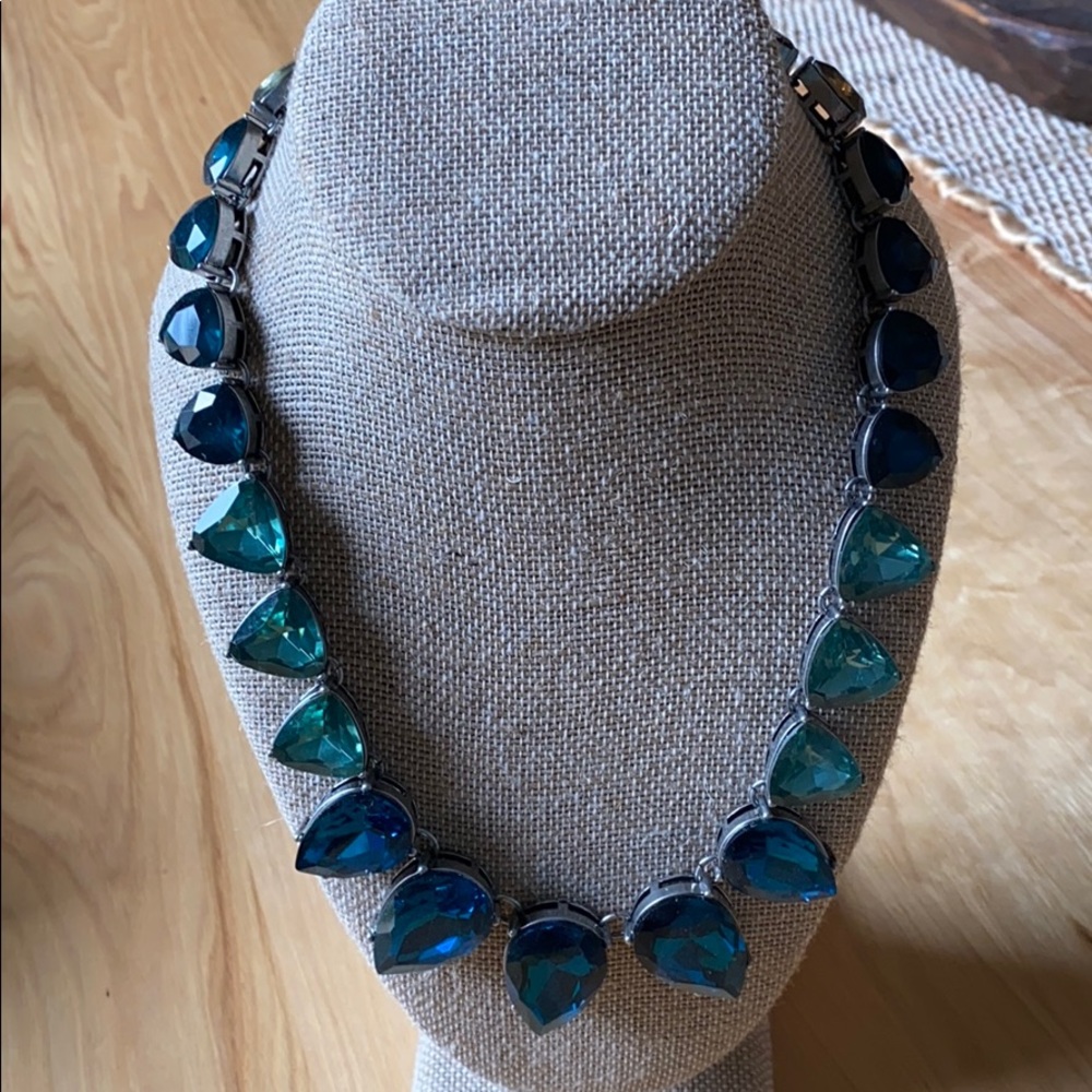Color Code Teal Teardrop Necklace